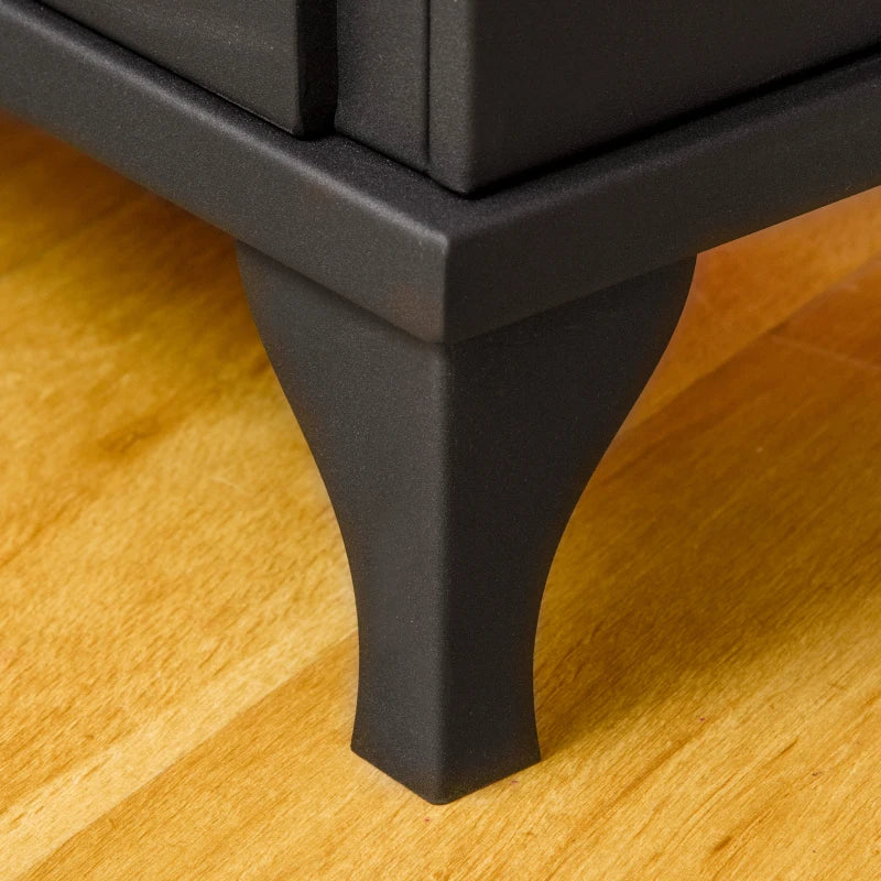 Black Ethanol Fireplace Stove - 1.2L Tank, 3 Hours Burn Time