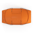 6-Person Orange Camping Tunnel Tent with Two Bedrooms and UV Protection