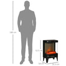 Black Freestanding Electric Fireplace Heater