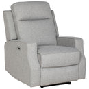 Grey Electric Reclining Chair with USB Port and Footrest