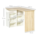 Modern L-Shaped Computer Desk with Storage Shelf