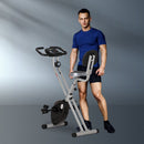 Foldable Indoor Exercise Bike with 8-Level Magnetic Resistance - Blue