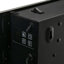 Black Electric Wall-Mounted Fireplace Heater with Adjustable Flame Effect