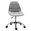 Grey Velvet Ergonomic Office Chair with Wheels