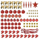 6ft Pre-lit Christmas Tree with Warm White LED Lights - Silver Tinsel, Balls, Star