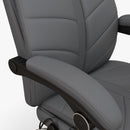 Grey Ergonomic Massage Office Chair with Heat and Footrest