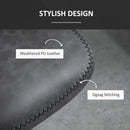 Grey Leather Bar Stool Set - Adjustable Height Swivel with Footrest for Kitchen & Home