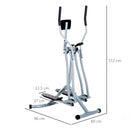 Grey Air Walker Cross Trainer with LCD for Home Gym
