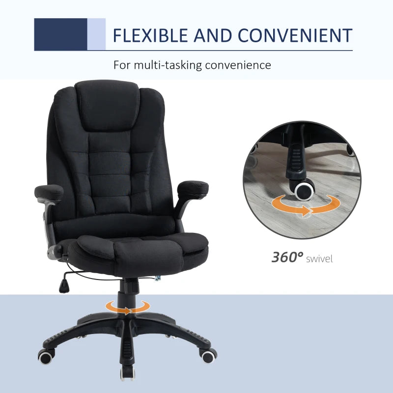 Black Ergonomic Office Chair with Armrests & Adjustable Height