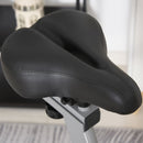 Black Stationary Exercise Bike with Adjustable Resistance and LCD Monitor