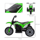 Green 3-Wheel Kids Electric Motorbike with Horn - Ages 18-36 Months