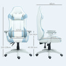 Light Blue Racing Gamer Chair with Reclining Feature