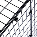 Black Extendable Freestanding Fire Screen Guard, Folding Fireplace Cover, 81.5-160cm