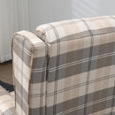 Khaki Padded Recliner Armchair with Armrest - Living Room Furniture