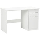 White High Gloss Computer Desk with Drawers and Storage Cabinet, 120x60cm