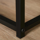 White 2-Drawer Bedside Table with Metal Base