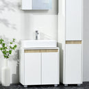 White Bathroom Under Sink Storage Cabinet