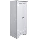 White Triangle Corner Bathroom Storage Cabinet with Adjustable Shelf