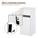 White Tri-Compartment Bathroom Storage Cabinet
