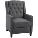 Deep Grey Wingback Recliner Chair with Leg Rest