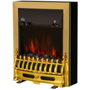 Black Electric Fireplace Heater with LED Flame Effect - 2000W