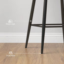 Grey Velvet Bar Stools Set of 2