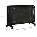 Black Portable Electric Space Heater - 2 Heat Settings