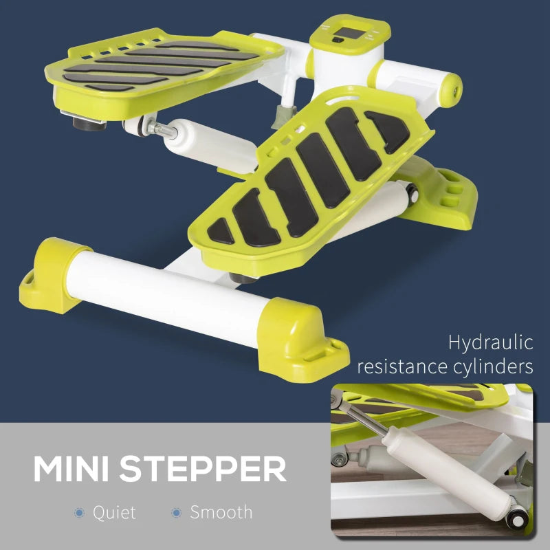 Compact Black Mini Stepper with LCD Display for Home Gym