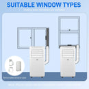 Portable 4-in-1 Air Conditioner, 9,000 BTU, WiFi Smart Home Compatible, Remote Control, White