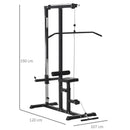 Adjustable Seat Cable Pulley Tower - Black