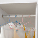 White Mobile Wardrobe with Hanging Rod and Shelves