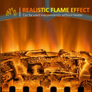 White Electric Stove Fireplace, Flame Effect, 950/1850W