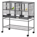 Large Metal Bird Cage for Small Birds - White