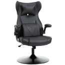 Black Racing Style Video Game Chair with Lumbar Support