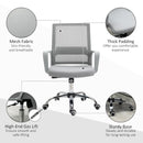 Grey Ergonomic Mesh Office Chair with Adjustable Height Armrest