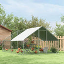 Grey Wooden Chicken Coop Playset with Swing & Ladder