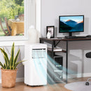 Portable 9000 BTU Air Conditioner - Cooling Dehumidifier Fan, White, 18m² Room, Remote & Timer