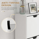 White Shoe Storage Cabinet with 4 Flip Drawers - Organize 16 Pairs of Shoes