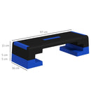 Blue Exercise Stepper Set for Home Aerobic Workouts - 15cm/20cm/25cm