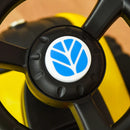 Yellow Toddler Ride-On Tractor with Horn and Storage