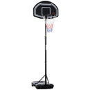 Adjustable Basketball Hoop Stand with Wheels - Black