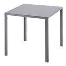 Grey Square Glass Dining Table for 2-4 People