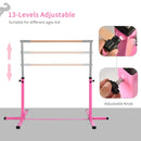 Adjustable Pink Kids Gymnastics Horizontal Bar