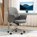 Light Grey Rocking Office Chair with Arm Rests & Wheels