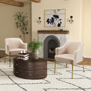 Gold Plated White Accent Chairs, Set of 2