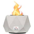 Grey Concrete Tabletop Fire Bowl - Indoor Alcohol Fueled Mini Fire Pit