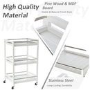 White 3-Tier Kitchen Storage Cart