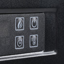 White Electric Fireplace Heater with Remote Control - 2000W, LED Flame Effect