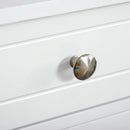 White Bathroom Storage Cabinet with Drawers and Adjustable Shelf