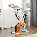 Orange Foldable Recumbent Exercise Bike with 8-Level Magnetic Resistance